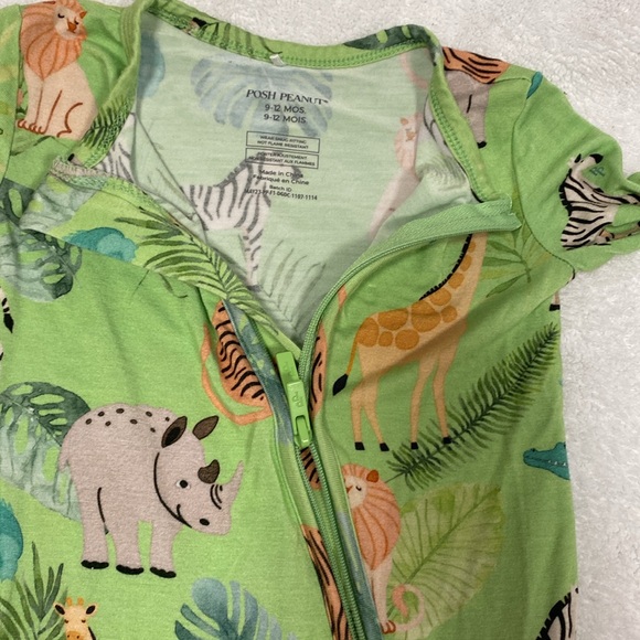 Posh peanut snug fit footless double zip jungle sleeper 9/12m - Picture 5 of 8